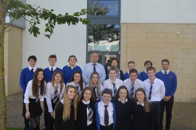 Berwickshire High School pupils and staff who will be volunteering in Tanzania taking part in  Food of Love concert to raise funds.