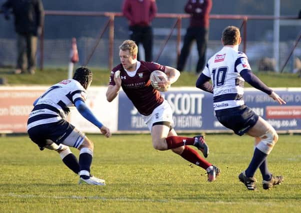 Gregor Hunter in action recently against Heriot's (picture by Alwyn Johnston)