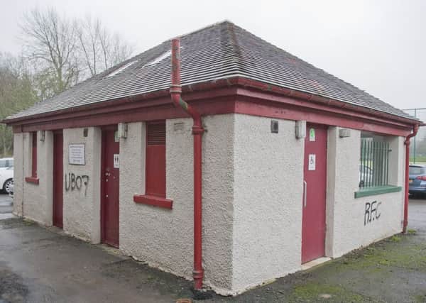 The public toilets at Volunteer Park in Hawick.