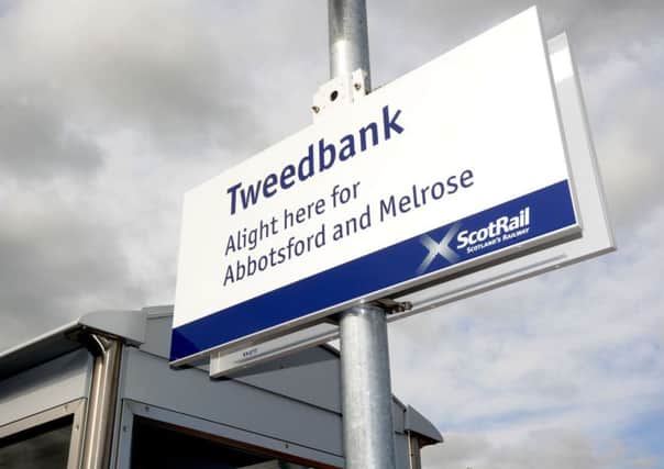 Tweedbank train station, the end of the line for the Borders Railway line