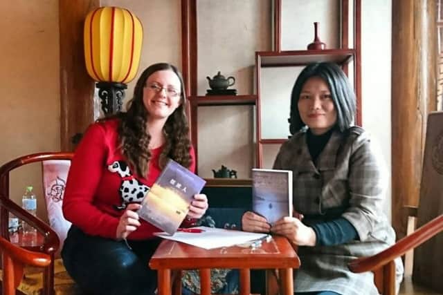 Claire McFall visits China for a book signing and talks with chinese film producers.
