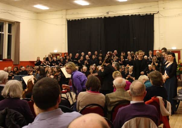 Duns Choir's performance of Handels Messiah on February 8 2015 to mark the 120th anniversary of the Volunteer Hall. A scratch choir of over 100, four soloists from the Royal Conservatoire of Scotland and 20 professional musicians were led by Greg Batsleer, Chorus Director of the Scottish Chamber Orchestra and the RSNO.