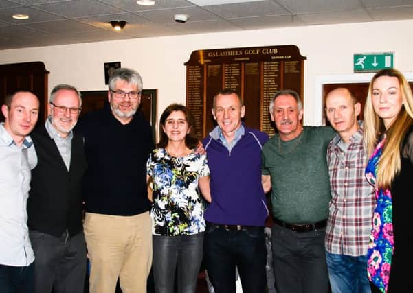 Gala Harriers coaches, from left, Graeme Murdoch, Neil Renton, Gerry Moss, Eileen Nicol, Tony Lunn, Billy McCulloch, Gavin Brown and Kristina Noreikaite.