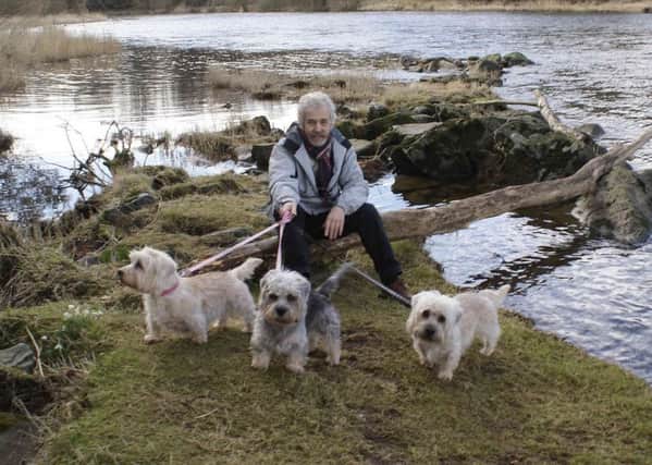 Paul Keevil with his dogs at The Tweed.