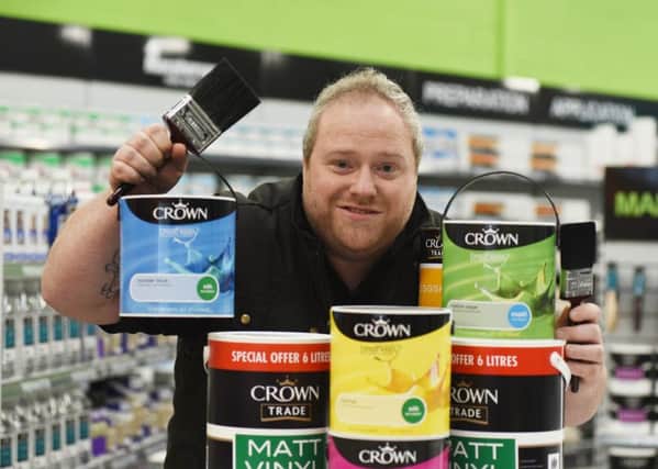 Tony Carr, the manager of the new Crown Paints store in Burnfoot Industrial Estate, Hawick.