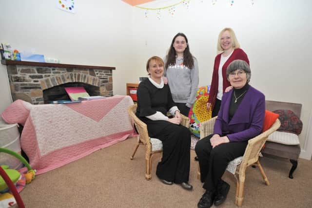 PND Borders volunteers and trustees, from left,  Amy Slorance, Colette Walker, Barbara Wright and Claire Chalmers.
