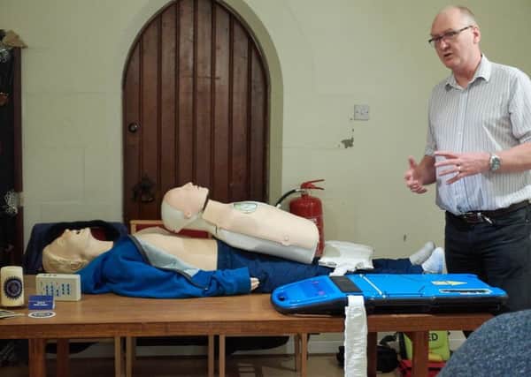 NHS Borders senior resuscitation officer Rod McIntosh showed Galashiels Inner Wheel Club members several different defibrillators, how they work and how to perform CPR