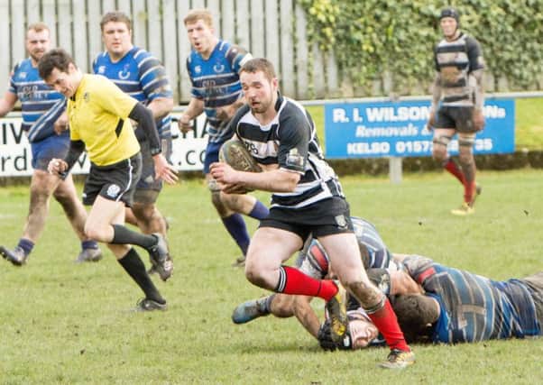 Billy Waddell makes a charge for Kelso (picture by Gavin Horsburgh)