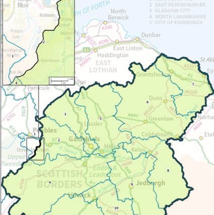 The Boundary Commission for Scotland has today published its initial proposals for a new map of UK Parliamentary constituencies in Scotland.  Part of its 2018 review, the publication marks the start of a 12-week public consultation on the proposals, running until Wednesday 11 January 2017. 

 
Scottish borders
The UK Parliament has decided to reduce the number of constituencies from 650 to 600.  In Scotland this means that 59 constituencies will be reduced to 53.