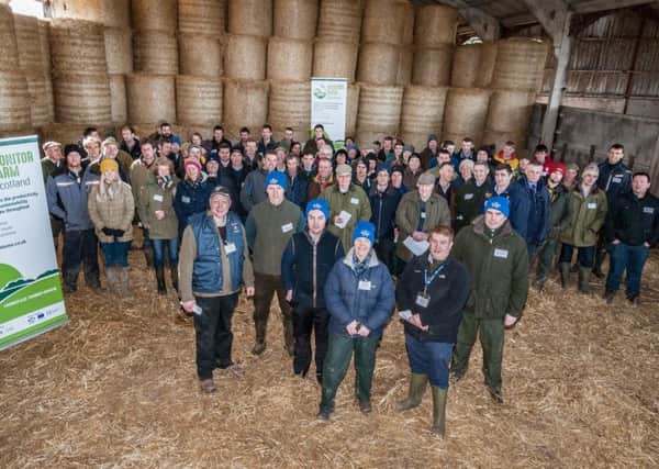 Borders farmers show their support at Whitriggs Farm.