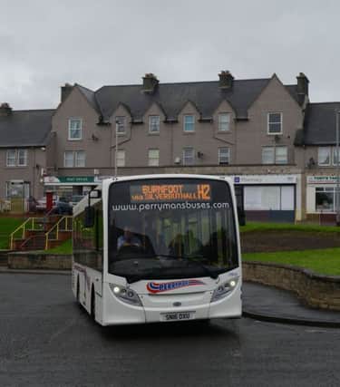 A Perryman's bus at Burnfoot in Hawick.