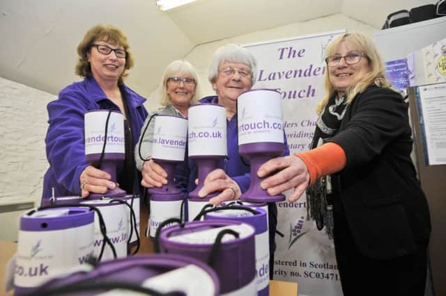 The Lavender Touch charity raises money for cancer patients. Based at Tweedbank they have been awarded Â£10,000 for refurbishing their office. L-r, Janice Duff (charity support worker), Elinor Cornwall (volunteer), Dot Herd (volunteer) and Brenda Lambert (charity co-ordinator).