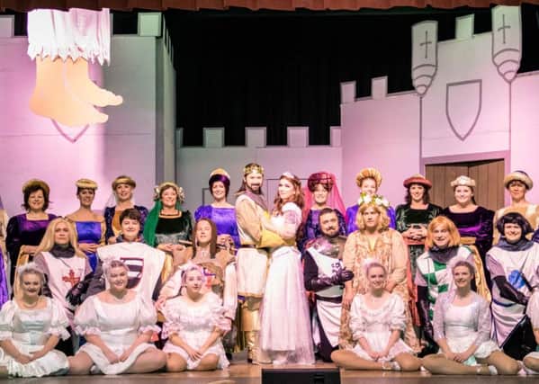 The cast of Kelso Amateur Operatic Society's production of Spamalot.
