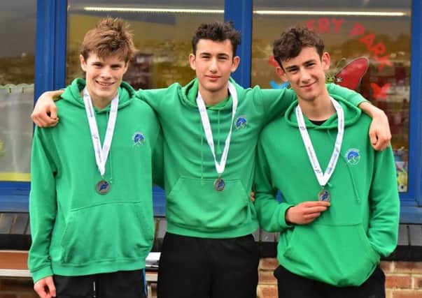 The silver-securing Gala Harriers U17 men's squad.