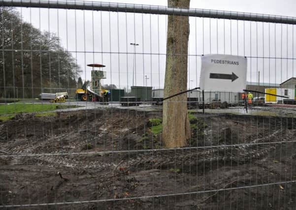 Demolition work is under way at the old Volunteer Park playpark in Hawick.