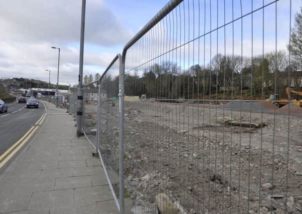 The site of Hawick's forthcoming Aldi store, in Commercial Road.