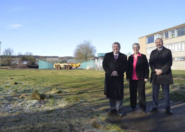 Scottish Borders Council leader David Parker, Mid Berwickshire councillor Frances Renton and Nile Istephan, chief executive of Eildon Housing Association, at the former Earlston High School site, one of several locations in the region in line to host social housing developments.
