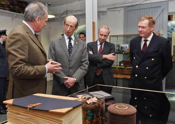 Lovat Mill managing director Stephen Rendle, the duke, the Duke of Buccleuch and Sir Malcolm Macgregor of Macgregor.