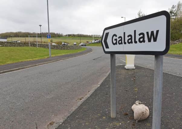 Galalaw in Hawick where a young man was seen with a knife heading towards nearby Guthrie Drive.