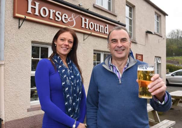 Laura Williamson with Charles Taylor, the new manager of the Horse and Hound in Bonchester Bridge.
