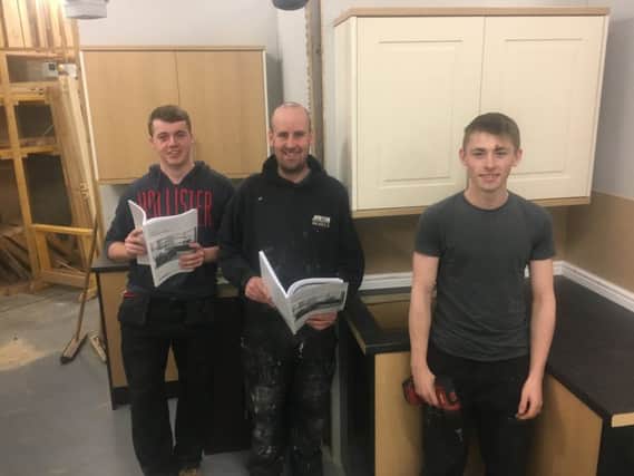 Students, from left,  Ryan Ford, Ash Nairn and Daniel Chapman.