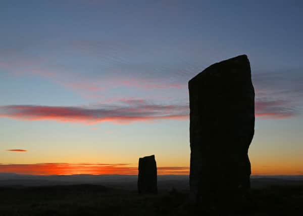 took this shot of the standing stones on Brotherstone Hill near Smailholm just before sunrise