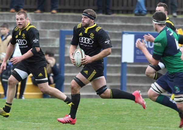Ally Grieve in action for Melrose last season in a 45-12 win over Boroughmuir (picture by Douglas Hardie)
