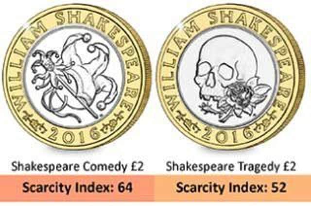 The Shakespeare Comedy and Tragedy Â£2 coins