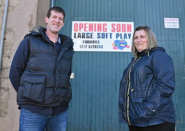 Keith and Charlotte Graham outside their proposed new venture in Commercial Road, Hawick.