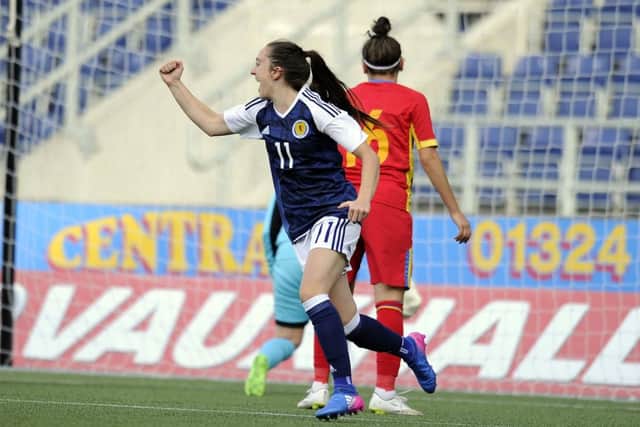 Lisa Evans gave Scotland the lead early on. Picture Michael Gillen.