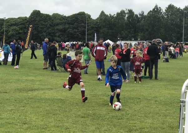 A glimpse of the football festival  action.