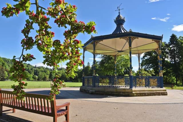 Wilton Lodge Park's bandstand.