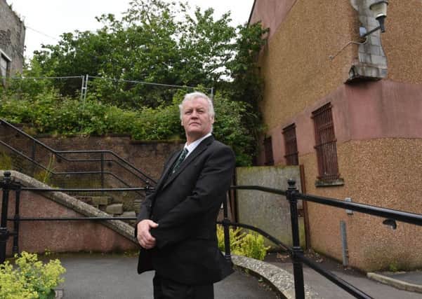 Councillor Davie Paterson outside the old Glenmac mill.