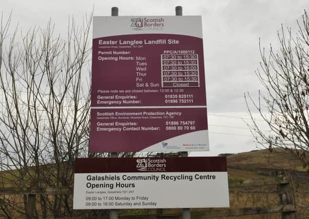 The Easter Langlee landfill site near Galashiels.