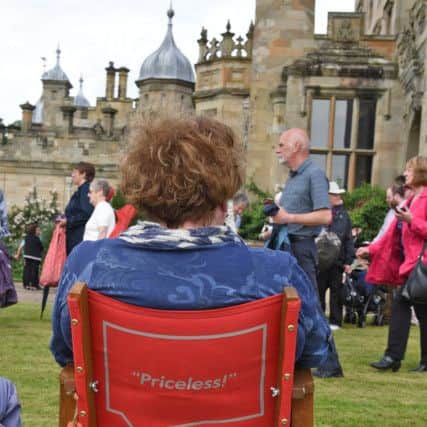 The BBC's Antiques Roadshow filming today at Floors Castle in Kelso.