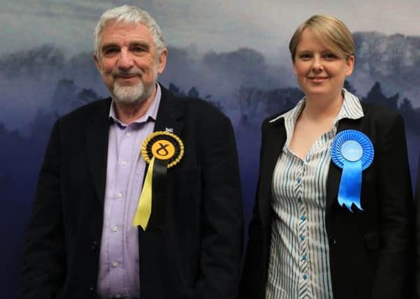 Tweeddale East councillors Stuart Bell and Shona Haslam.