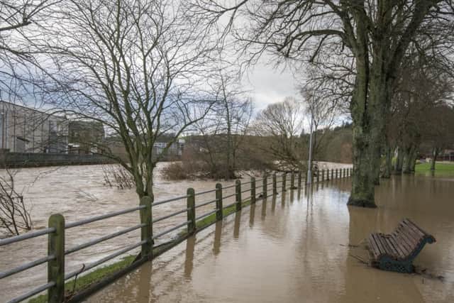 Flooding in Hawick the winter before last.