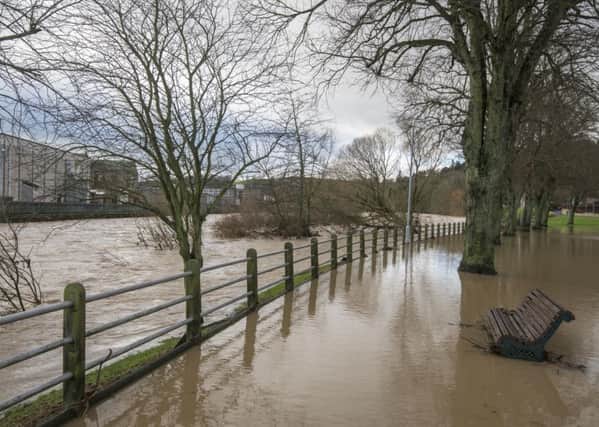 Flooding in Hawick the winter before last.