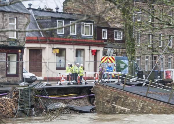 Damage caused by December 2015's floods in Hawick.
