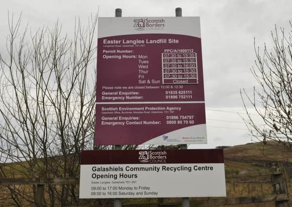 The Easter Langlee landfill site near Galashiels.