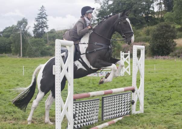 Pip Brandon from Hawick jumping at the Yetholm Gymkhana (picture by Bill McBurnie)