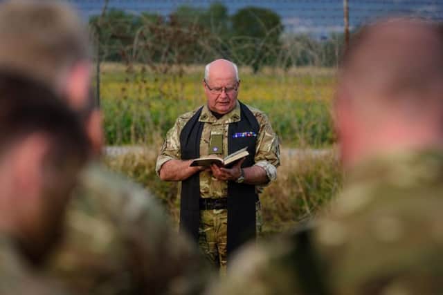 The Padre conducted a service commemorating an Italian soldier who died in Iraq