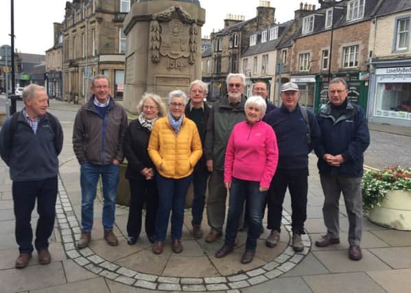 From left to right  Iain Crozier, Alistair Hogg, Margaret Cairns, Margaret Smith, Ian Landles, French Wight, Drew Dickson, Marion Short, Max Arthur and Andrew Farquhar.
 
Missing from the photograph  Sandy Jarvis, George Thomson and Dougie Rae