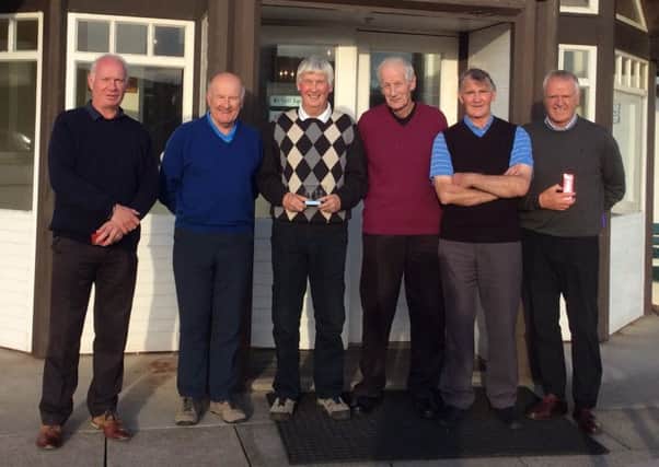 The winners from Lauder Elderly Gentlemen's Golfing Society (LEGGS) annual autumn outing to Dunbar Golf Club.