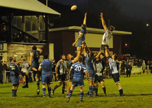 Lineout action from Selkirk's most recent match, at home to Jed-Forest (picture by Grant Kinghorn)