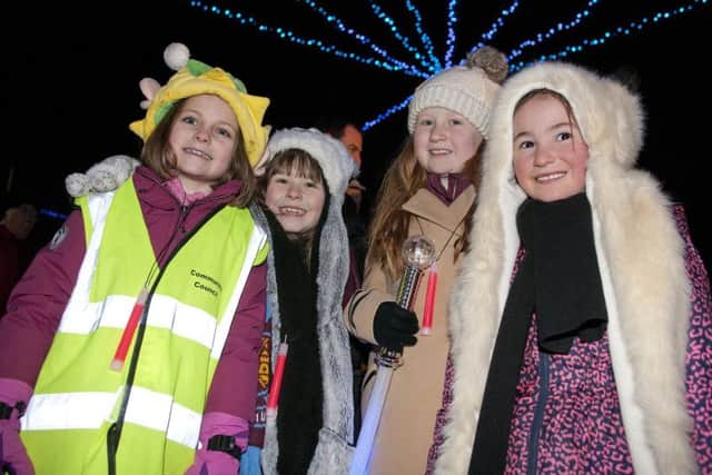 Four youngsters wrapped up well for the Earlston event.