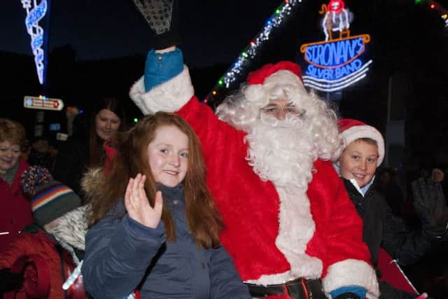 Anna Lecky and Drew Robb switched on the Innerleithen lights
