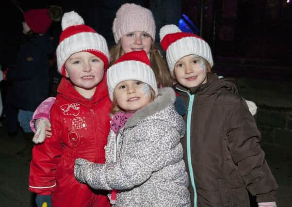 Youngsters dressed up warm for the Innerleithen event.