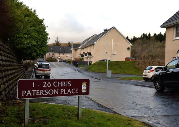 Chris Paterson Place in Galashiels, named after the town's famous rugby internationalist