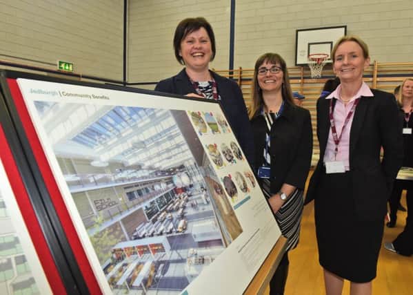 Parkside Primary headteacher Claire Turnbull and Jedburgh Grammar headteacher Susan Oliver with Donna Manson during a consultation event earlier this year.